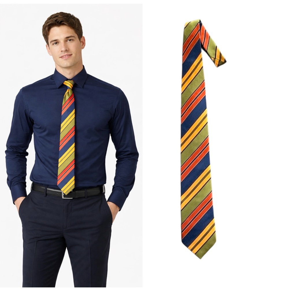 Hemley Striped Multicolor Tie
🔥% bundle of 3, 5, 10, 15 or 20 ties - Picture 1 of 4